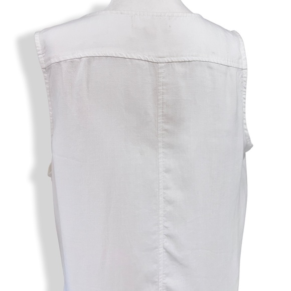 ANTHROPOLOGIE CLOTH & STONE‎ High-Low White Denim Mini Dress - Picture 7 of 12